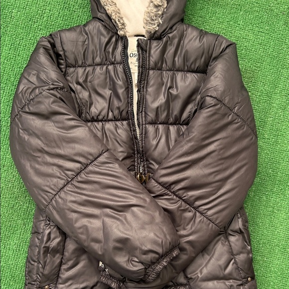 OshKosh B'gosh Dark Gray Puffer Jacket with Hood - Picture 8 of 11